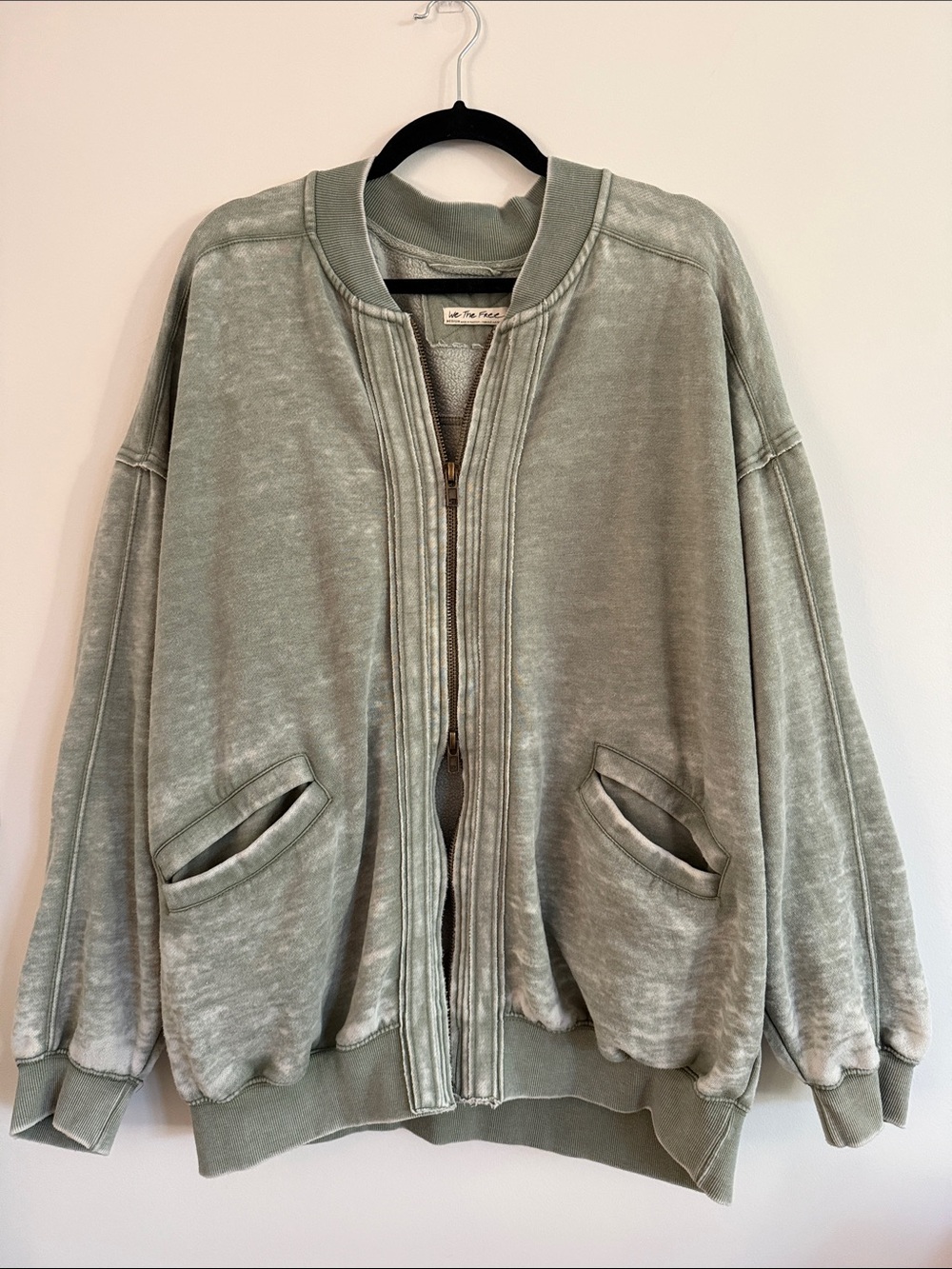 free people sweatshirt bomber jacket